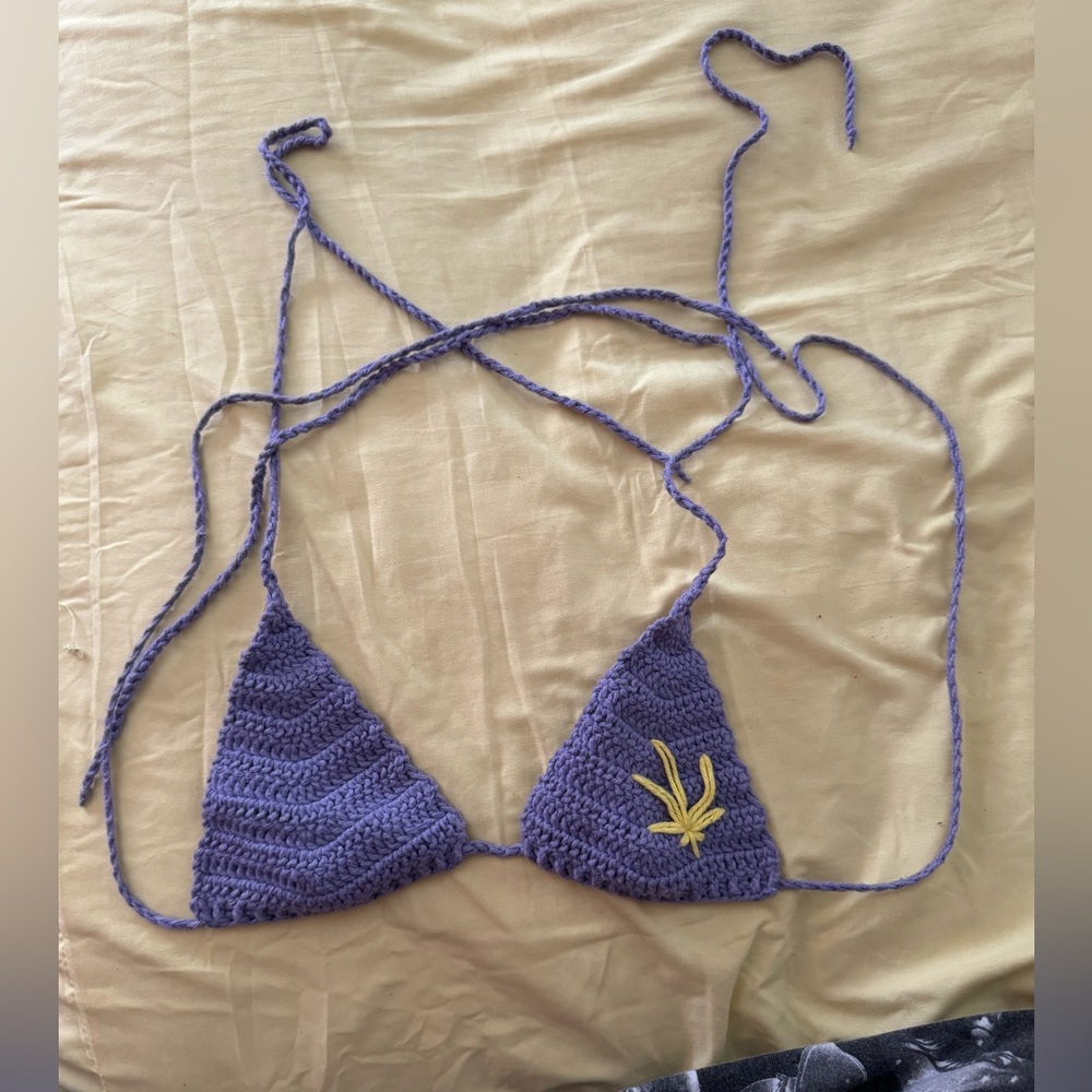 Hand Crocheted Bikini Top - image 8